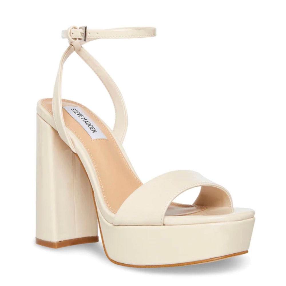 Steve Madden LESSA BONE PATENT heels